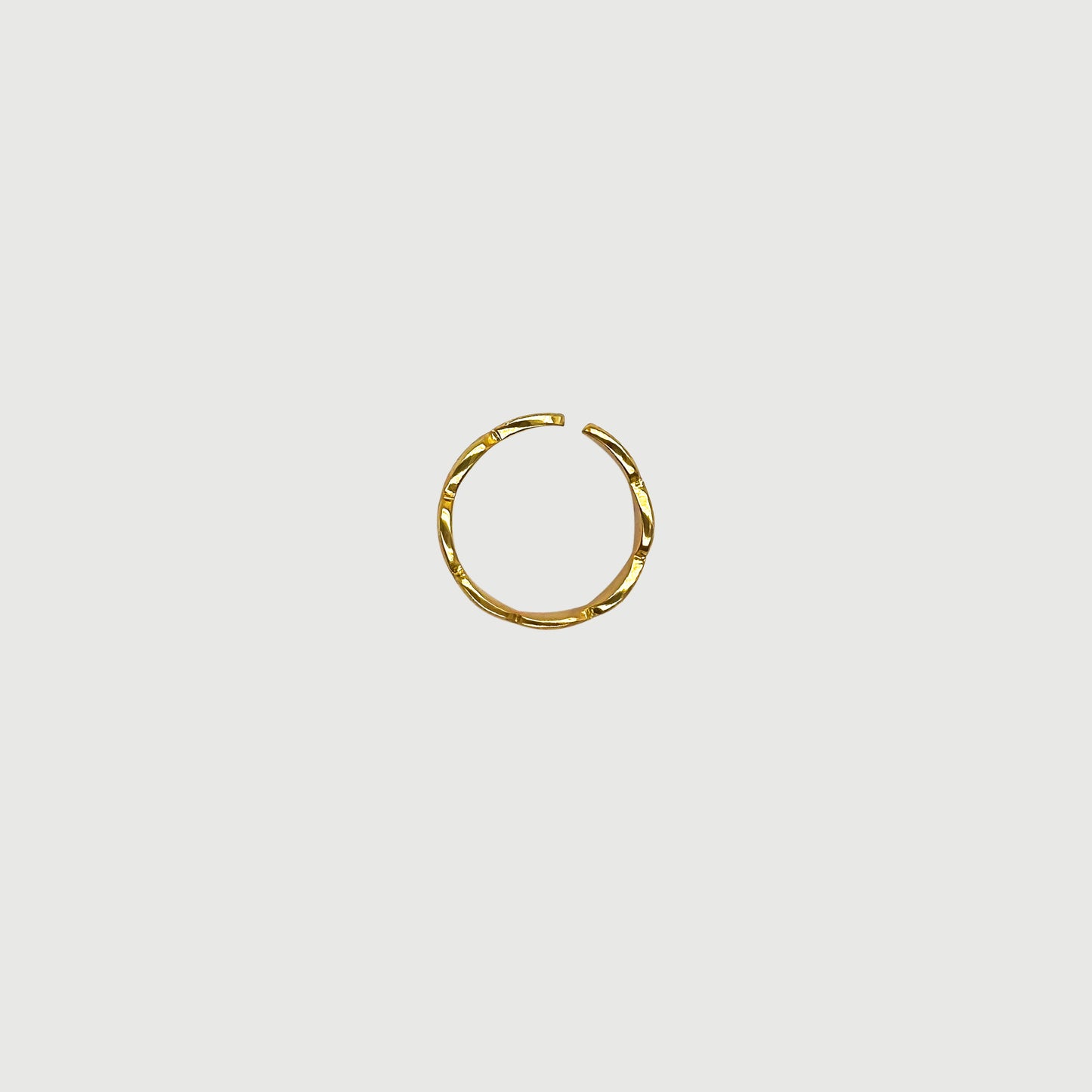 Bague ajustable couronne de laurier dorée