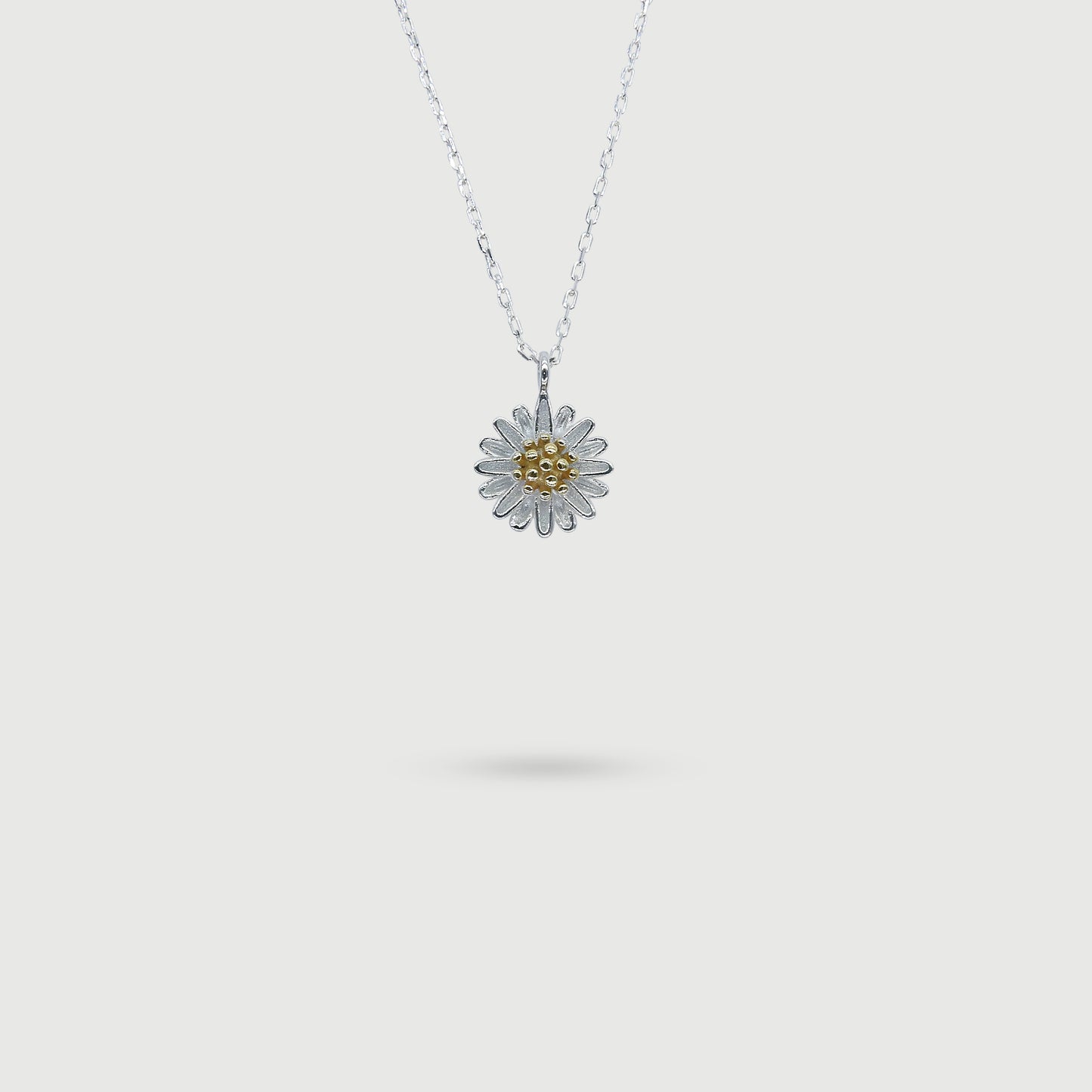 Collier fleur marguerite en argent