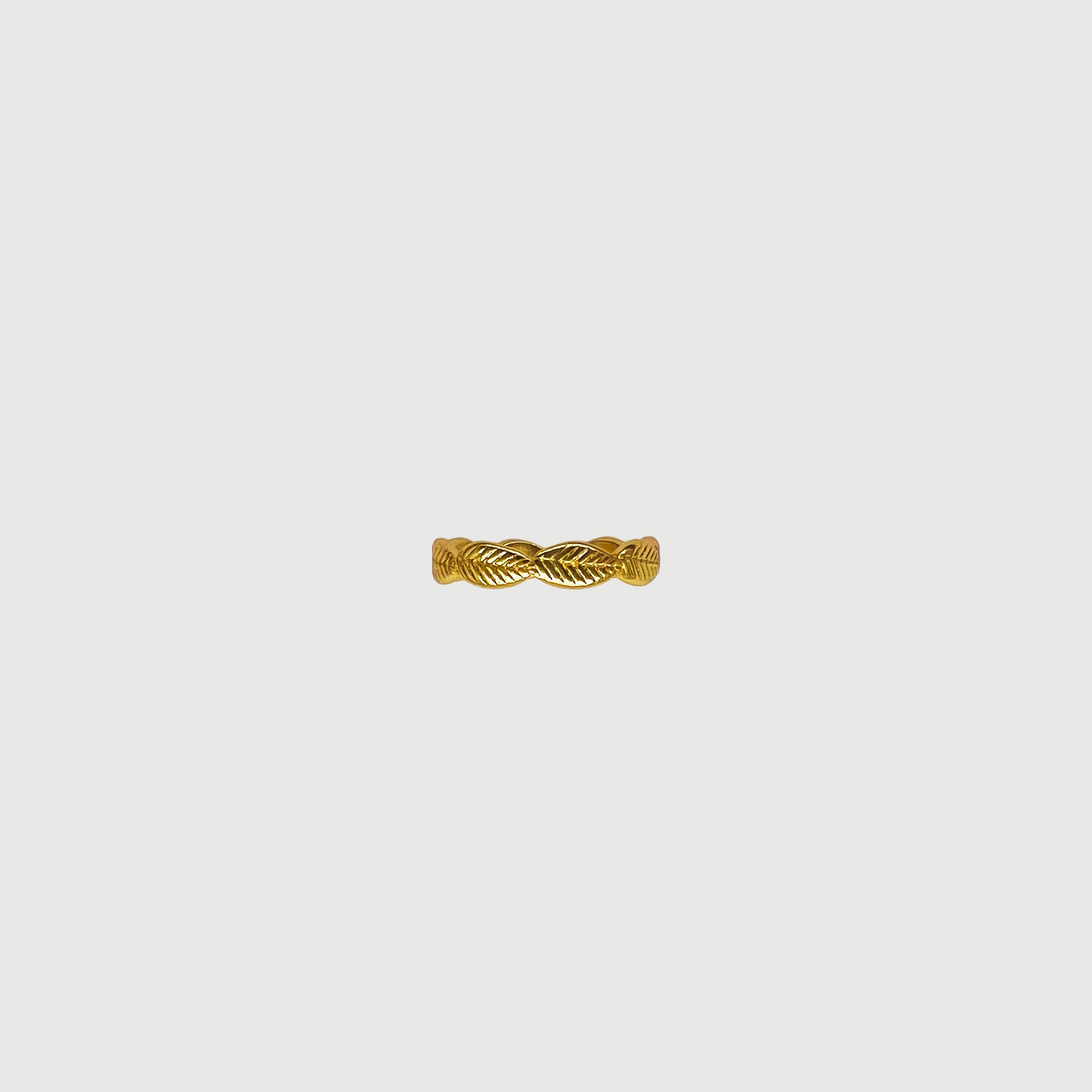 Bague ajustable couronne de laurier dorée, bijoux femme élégants collection Jardin, idée cadeau raffinée