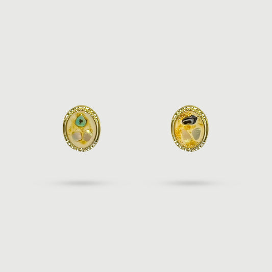 Mother-of-pearl terrazzo earrings