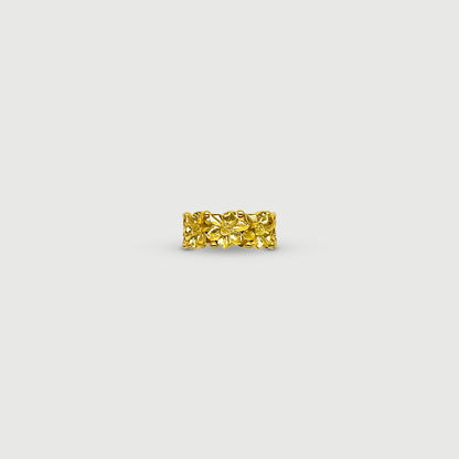 Adjustable golden Lotus flower ring