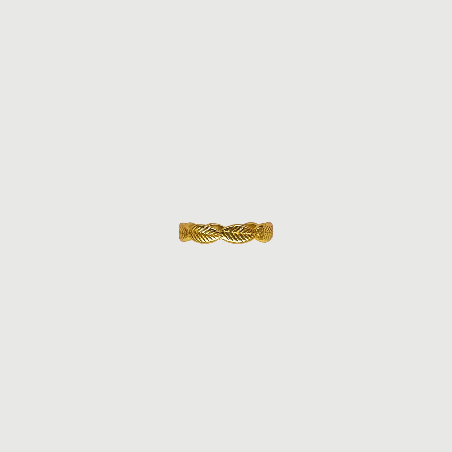 Bague ajustable couronne de laurier dorée